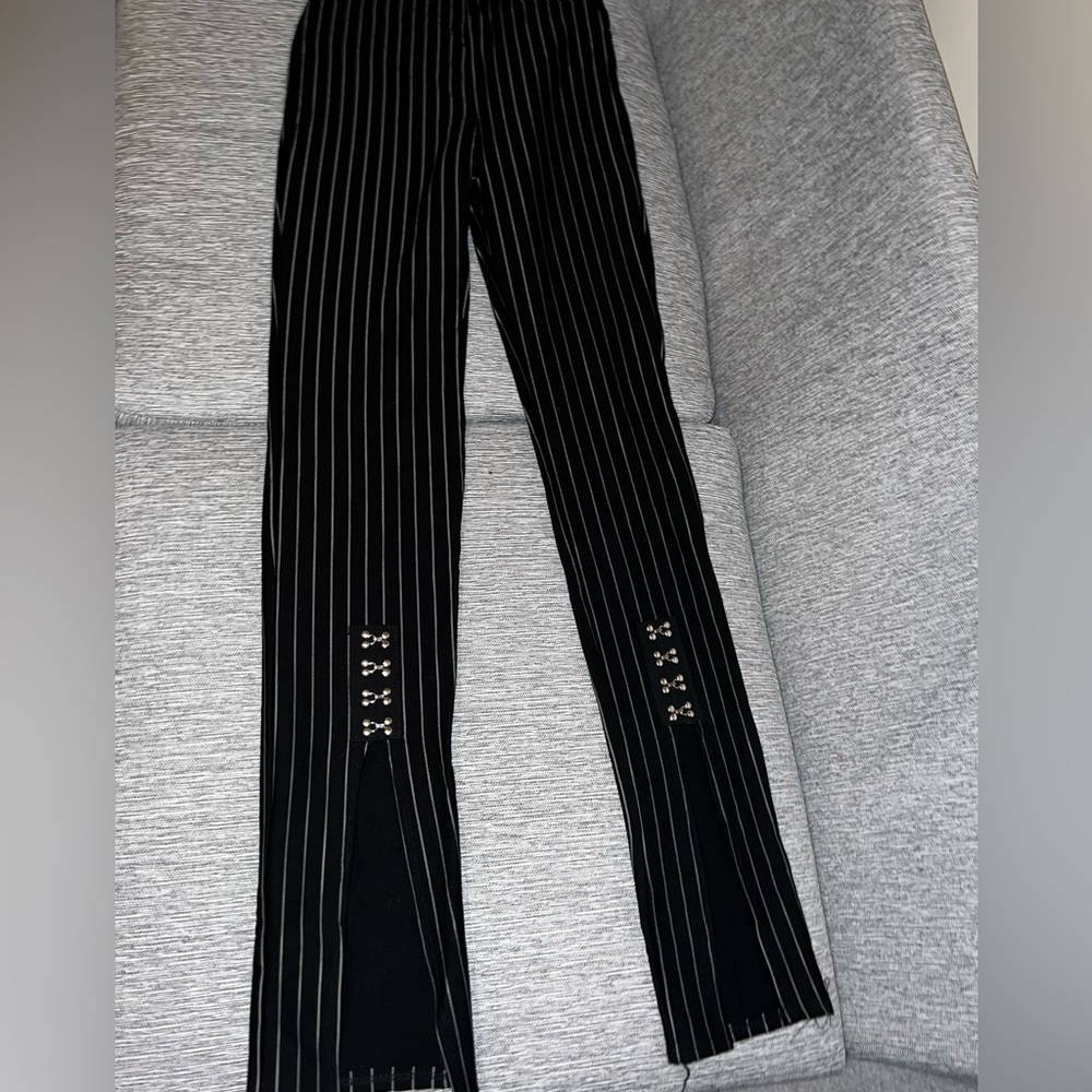 High wasted pants, stripped